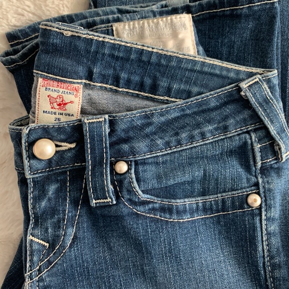 USA | True Religion Joey Jeans | low-cut/flare sz 26 | rare & perfect condition! - Picture 10 of 15
